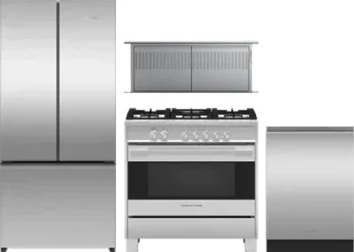 4 Piece Package Includes Refrigerator, Range, Hood And Dishwasher